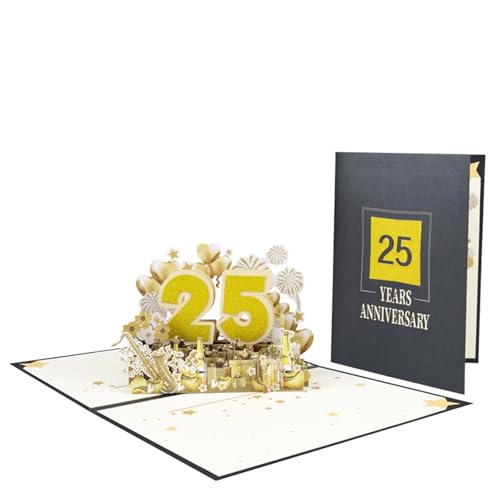 KAHDGSS Delicate 3D Jubiläumskarte Elegante Celebration Paper Card 3D Popup Jubiläumsgrußkarte Für Paare von KAHDGSS