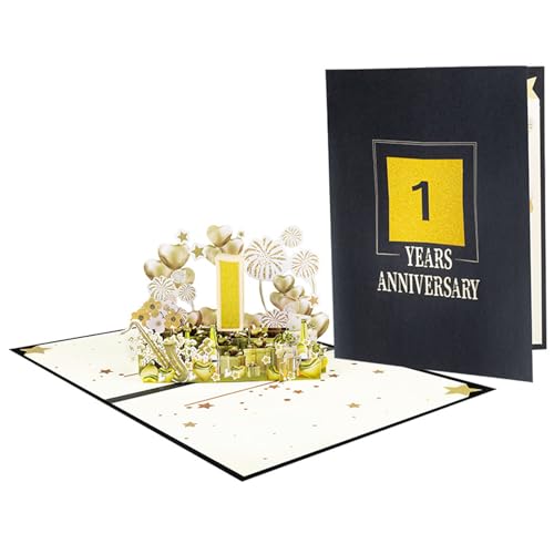 KAHDGSS Delicate 3D Jubiläumskarte Elegante Celebration Paper Card 3D Popup Jubiläumsgrußkarte Für Paare von KAHDGSS