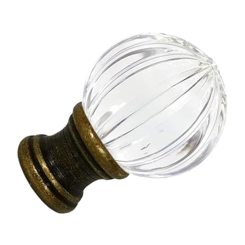 KAHDGSS Glas-Lampen-Endstücke, Dekoration, Messing-Lampe, Dekoration, Stehlampe, Endknopf, geeignet für Schreibtisch und Stehlampe von KAHDGSS