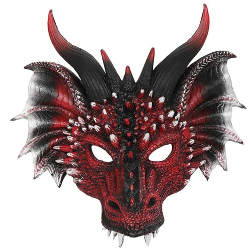 KAHDGSS Halloween-Drachen-Cosplay-Gesicht für Halloween, Maskerade, Karneval, Halloween-Gesicht von KAHDGSS