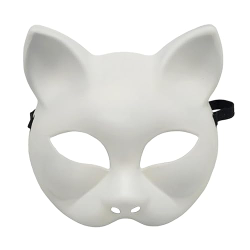 KAHDGSS Katzen Tierparty Halbgesicht Karneval Halloween Party Maskerade Verkleiden für Cosplay von KAHDGSS