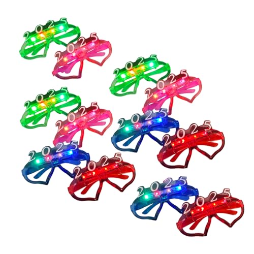 KAHDGSS Silvesterfeier Gläser LED Brille Family Geting Brille Set 12pcs Party Requisiten Brillen Raumdekoration von KAHDGSS