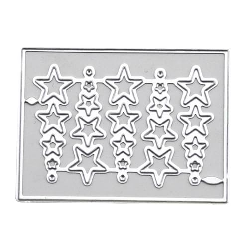 KAHDGSS Star-Metal Stanzformen Prägewerkzeug Geometrische Form Stanzformen für DIY Kartenherstellung Scrapbooking Papierdekorationen von KAHDGSS