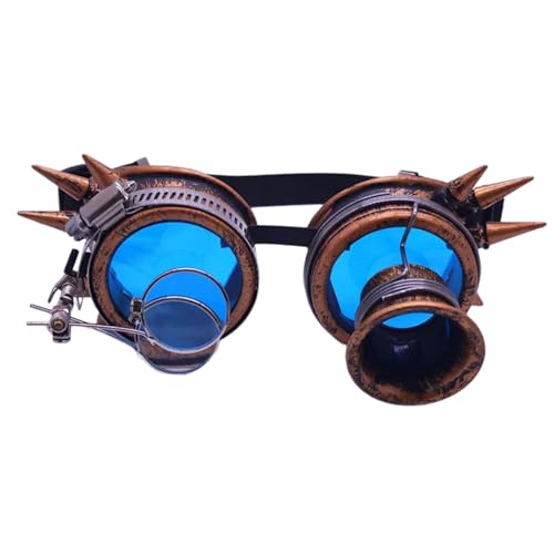 KAHDGSS Sterevunk Vintage Halloween Brille Schweißbrille Cosplay Brille Halloween Geschenke von KAHDGSS