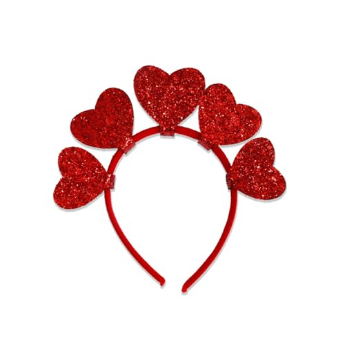 KAHDGSS Valentinstag Stirnband Giltter Herz Headhoop Hochzeit Party Requisiten Festival Haarband Cosplay Kostüm Kopfbedeckung von KAHDGSS