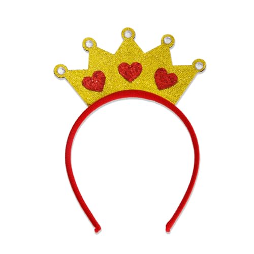 KAHDGSS Valentinstag Stirnband Giltter Herz Headhoop Hochzeit Party Requisiten Festival Haarband Cosplay Kostüm Kopfbedeckung von KAHDGSS