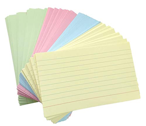 KAHEIGN 1200 Stück Post-its Revision Papier, 127 x 76mm Farbige Liniert Revisionspapier Post-its Reguliert Leere Post-its Indexpapier (3 x 5 Zoll) von KAHEIGN