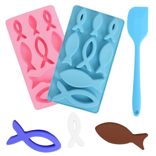 Gießform Fisch, Silicone Mold, Silicone Moulds Epoxy Resin Silicone Mould, Silicone Mould Fish Silicone Casting Mould Silicone Moulds for Soap, Cake, Dessert Making, Communion von KAHOUI