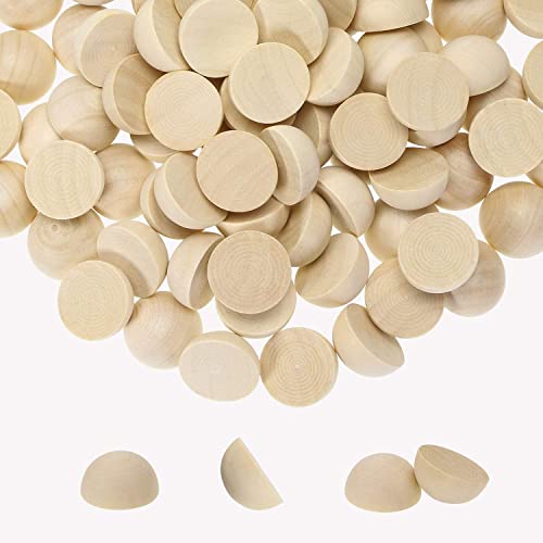 KAIAIWLUO Split Wood Balls,200 PCS 15MM Half Wooden Balls Unfinished Natural Half Wood Balls for Crafts Arts Supplies DIY Projects Jewelry Making Ornament von KAIAIWLUO