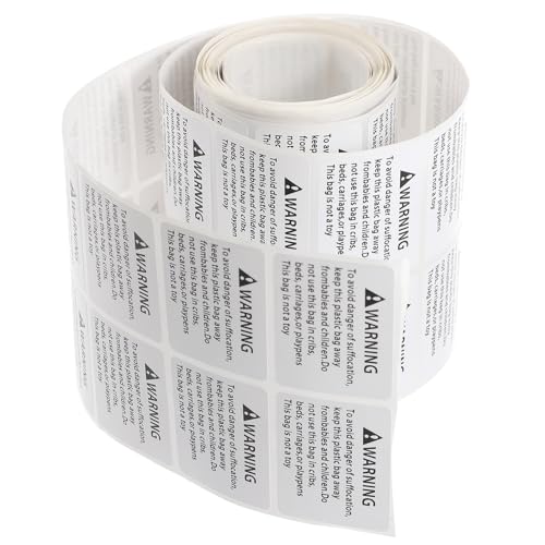 KAILIKETIY 1 Rolle Anti-Erstickungs-Aufkleber Etiketten Packband klar Mailer messen wickeln Tank protect schutzzelt Warnschild für Packbeutel Warnaufkleber gegen Erstickungsgefahr Papier Weiß von KAILIKETIY