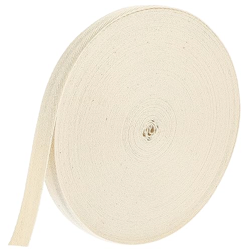 KAILIKETIY Baumwoll-twill-band 2 Cm Breit Weiß En-string-bastelband Für Kleidung Blumendekor von KAILIKETIY