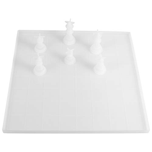 KAILIKETIY 1 Schach form Buchstabenformen Schachbrett kleine Seifenformen Würfel Epoxidformen basteln Schachformen DIY-Schachset kreative Kristall-Epoxy-Form manuelle Form Kieselgel Weiß von KAILIKETIY