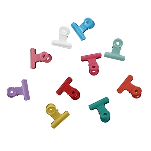 KAILIKETIY 10St Mappe büroklammern papierklemmen metallschelle Mehrzweckklammern rostfrei Clips zur Aufbewahrung von Lebensmitteln Bürorechnungsclips Clips für Snackbeutel Eisen Colorful von KAILIKETIY