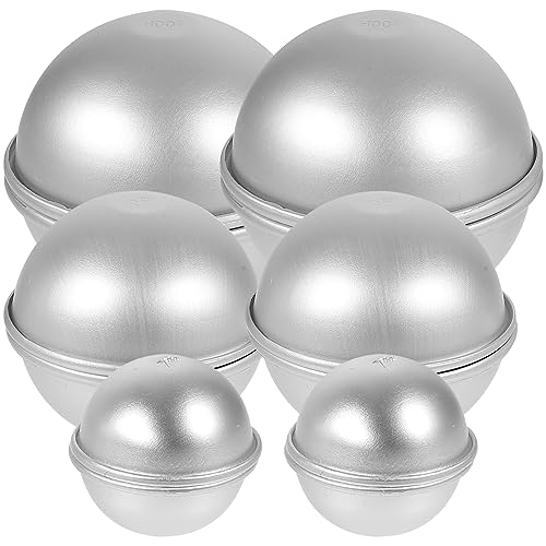 KAILIKETIY 12St Form für Badesalzkugeln Formen für Eisblöcke Kuppel Liner Planet Mousse Handgemachte Seifenformen DIY Seifenform DIY Halbkugelform handwerkliche Form Aluminiumlegierung Silver von KAILIKETIY