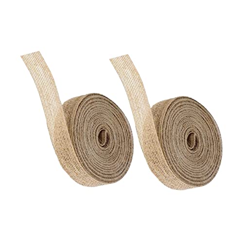 KAILIKETIY 2 Rollen Schnur-Gurtband-Dekoration Stolz rosa Schleife Juteschnur Hochzeitsband seidenband ribbon Geschenkband selber machen natürliches Juteband natürliche Jute Light Brown von KAILIKETIY