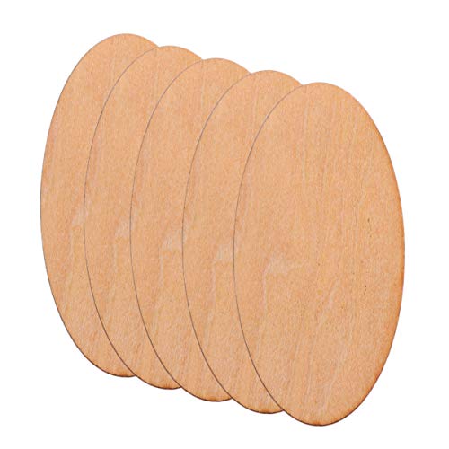 KAILIKETIY 20Pcs Stücke ovale Holzverkleidung holzarbeiten woodwork holzprojekte Holzdekoration für Aufsehen Farbstifte leer holzbrett bastelset Wohndekoration Holzscheibe für Zuhause von KAILIKETIY