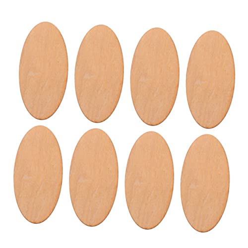 KAILIKETIY 20Pcs Stücke ovale Holzverkleidung ovale leere Ornamente leere Türschilder Anlage abgestuft holzprojekte Holzstücke Holzhandwerk Dekorationen aus Holz Anhänger aus Holz von KAILIKETIY