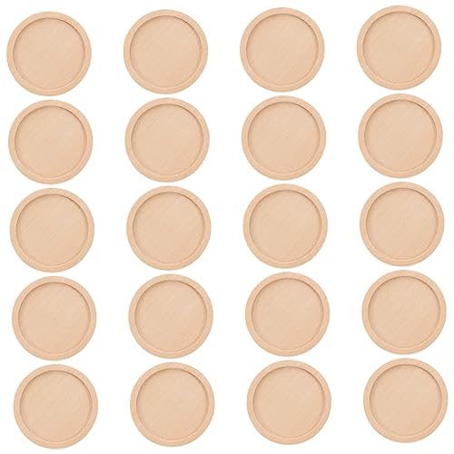 KAILIKETIY 20Stücke Holz Runde Tabletts Außen und Innendurchmesser Khaki Schmuckbasis für Anhänger DIY Handwerk Zubehör für Schmuckherstellung KAILIKETIY 20Stücke Holz Runde Tabletts Außen und Innendurchmesser Khaki Schmuckbasis für Anhänger DIY Handwerk Zubehör für Schmuckherstellung von KAILIKETIY