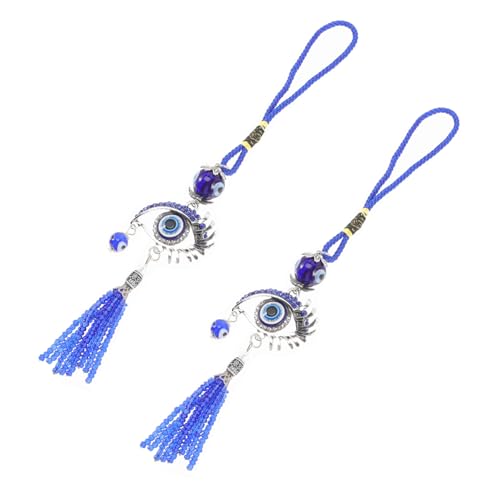 KAILIKETIY 2Stücke Evil Eye Anhänger Dekoration für Rucksack Tasche und Schlüssel Kreative Ornament Hängedekoration für Auto Rückspiegel und Wohnkultur KAILIKETIY 2Stücke Evil Eye Anhänger Dekoration für Rucksack Tasche und Schlüssel Kreative Ornament Hängedekoration für Auto Rückspiegel und Wohnkultur von KAILIKETIY