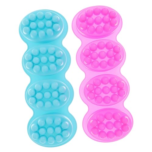 KAILIKETIY 2pcs 4-cavity-massage Pinselform Oval Silikonseife Formstangenform Für Diy-handgefertigte Seife Backform von KAILIKETIY