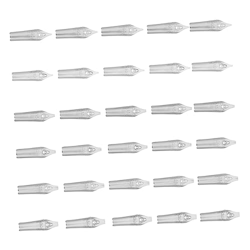 KAILIKETIY 30-Teiliges Set Ersatzfeder Desktop-Kaninchen-Skulptur Ende jo stylus stift stifte handlettering Briefpapier-Set Farbtöne Ersatz für Stiftspitzen Zubehör für Füllfederhalter Silver von KAILIKETIY