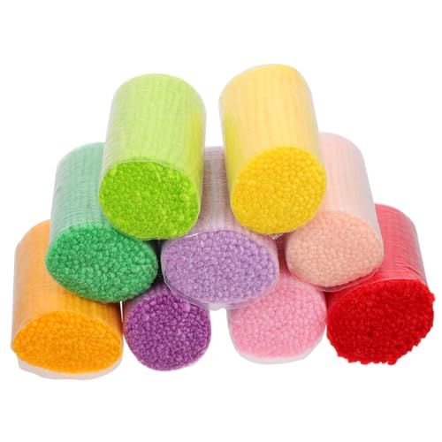 KAILIKETIY 3sets Segmentstickgarn Vorgeschnittene Teppichwolle Flauschige Wolle Rosa Knüpfgarn Vorgeschnittenes Garn Häkelgarn Zum Selbermachen Baumwollseil Makramee-garn Binden Acryl 30pcs*3 von KAILIKETIY