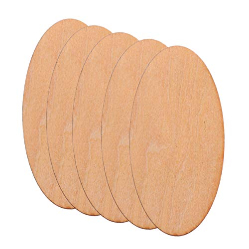 KAILIKETIY 40Pcs Stücke ovale Holzverkleidung große Leinwände zum Malen Carving leere Aufsehen holzprojekte Holzstücke Bastelzubehör selber machen Holzscheibe für Zuhause von KAILIKETIY