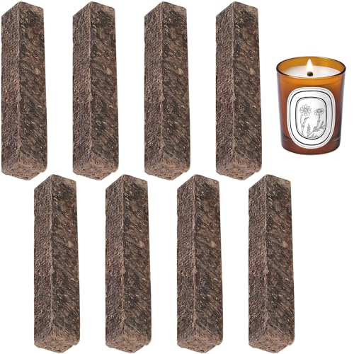 8×Dauerdocht für Wachsfresser, Schmelzfeuers für Kerzenreste Outdoor Kerzenrestefresser Kerzendocht Dicke Outdoor Kerzenfresser Ersatzdocht Docht Kerzendocht 2×2×10CM für Wachsfresser Schmelzlicht von KAIOWPEIC