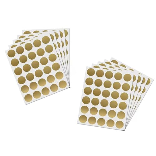 300 Stück goldene Rubbelkarten, Rubbel-Etiketten, 2,50 cm, zum Basteln von Tombola-Karten von KAIXINXIN