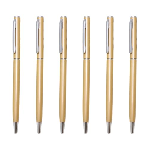 KAIXINXIN 6 Stück Büro-Stift, Metall-Kugelschreiber, Drehfunktion, Business-Stift, reibungsloses Schreiben, Geschenkstift von KAIXINXIN