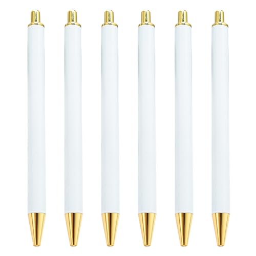 KAIXINXIN Druckkugelschreiber, blanko, Wärmeübertragungs-Kugelschreiber für Volldruck, Kugelschreiber, Sublimationsstift, blanko, 6 Stück von KAIXINXIN