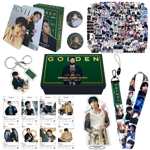 BTS JUNGKOOK Tian Junguo Peripherie-Lanyard-Aufkleber, Geschenk-Box, JK-Album, Sieben kleine Kartenset (JK-Geschenkbox C) von KAIZUKICHIN