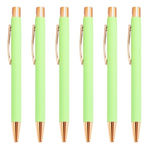 KAKASEA 6 x 1,0 mm Tintenroller, einziehbarer Kugelschreiber, Journaling-Stift, glattes Schreiben, Schreibwarenzubehör zum Schreiben von KAKASEA