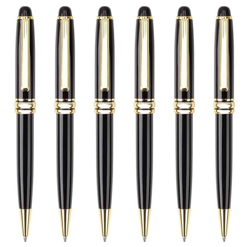 KAKASEA 6 x Kugelschreiber, Metallstift, glatt, Journaling-Stift, Schreibwaren, Zubehör für Studenten von KAKASEA