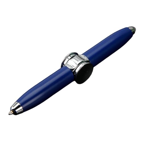 KAKASEA Drehbarer Stift mit LED-Licht, Metall, Drehstift, Kugelschreiber, Multifunktionsstift, 2 Stück von KAKASEA