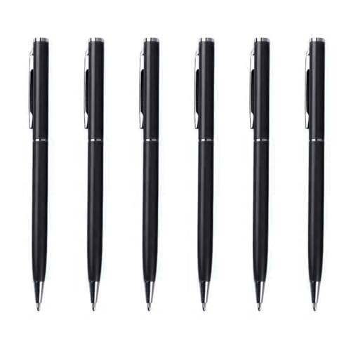 KAKASEA Metall-Kugelschreiber, Bürostift, glatt, zum Schreiben von Gästen, für Hotelempfang, 6 Stück von KAKASEA