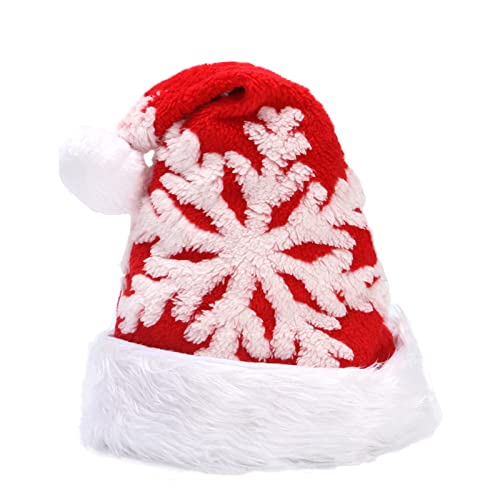 KAKASEA Weihnachtsmütze Weihnachtsmannmützen Weihnachtsmützen Kopfschmuck Party Nikolausmützen Handgemachte Accessoires Rot von KAKASEA