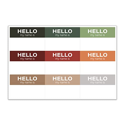 Namensaufkleber, Regenbogenfarben, personalisierbar, selbstklebend, für Konferenzbüro, 45 Stück von KAKASEA