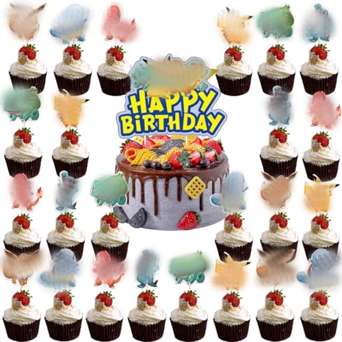 Tortendekorationen, 25 Stück Torte Topper, Happy Birthday-Cake Topper, Cupcake Topper, Cupcake Topper, Cupcake Topper, Cupcake Topper für Kinder von KAKUZOO