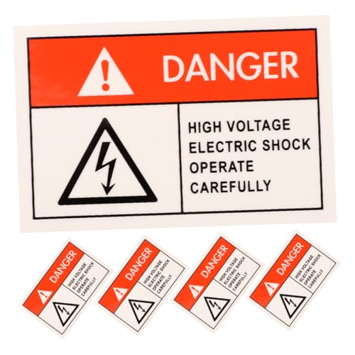 1 Satz Warnschilder Für Elektrizität Außer- -schild Für Die Tür Aufkleber Nicht Anfassen Türschild Schließen Zeichen Für Privateigentum Zerbrechlich Pp Synthetisches Papier 5st KALLORY von KALLORY