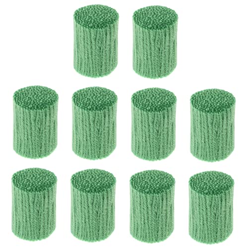 10 Rollen Stickgarn für Teppiche Knüpfgarnbündel gewebter Teppich Haken Dekor deckenplatte deckenpaneel outdoor teppich wandteppich Stricken von Bastelgarnen Garn weben Acryl Green KALLORY von KALLORY