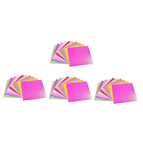 100St Perlen-Glitter-Origami glitzerpapier selber machen Glitzerkarton Kraft-Origami papierschere pauspapier Papierherstellung selber machen Origami aus Papier falten Colorful KALLORY von KALLORY