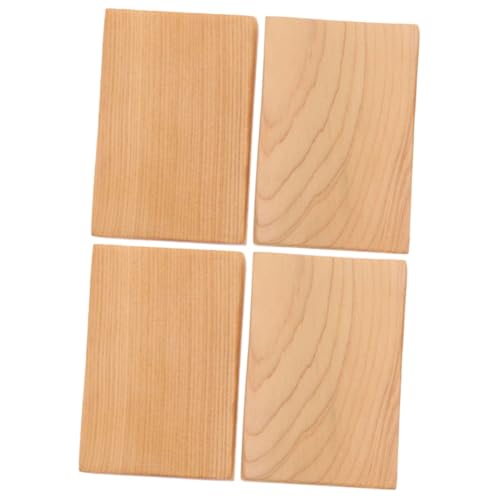 2 Sätze Holzblock Basteln Stapelspielzeug Fliesen Zum Bemalen Mini-bausteine Holzstücke Holzbrikett Holzdekoration Bastelset Unfertiger Holzblock Holzausschnitt Hölzern 2 Stück * 2 KALLORY von KALLORY