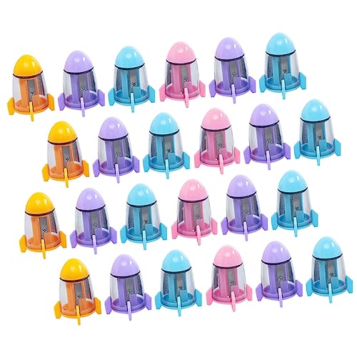 24st Raketenspitzer Bulk Bleistifte Für Kinder Mini-bleistiftspitzer Kleiner Kinderspitzer Lustige Bleistifte Für Kinder Taschenbleistiftspitzer Kinder Bleistifte Buntstifte Metall KALLORY von KALLORY