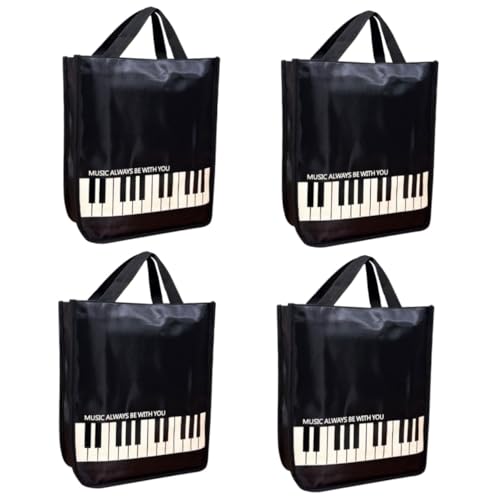 4 Stück Klavier Handtasche Einkaufstasche Musiknoten Tasche Musiktasche Klavierbuch Tasche Notenhalter Tasche Gitarrennoten Tasche Musik Partitur Behälter Musik Partitur KALLORY von KALLORY