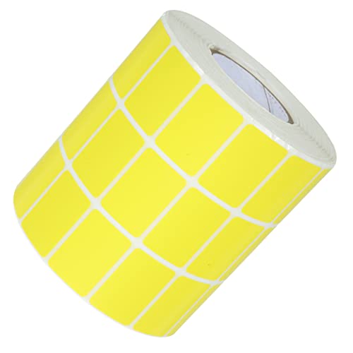 KALLORY 1 Rolle Quadratischer Etikettenaufkleber Adressetiketten Für Den Versand Vorhandener Verpackungsaufkleber Strichcode Thermotransferetikett Yellow Aufkleber Aus Beschichtetem Papier von KALLORY