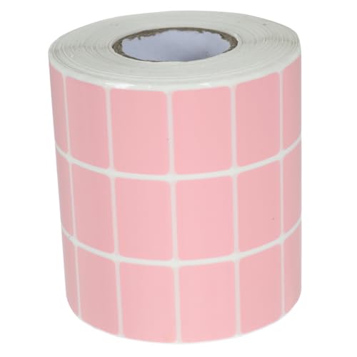 KALLORY 1 Rolle Quadratischer Etikettenaufkleber Bedruckbare Etiketten Thermotransferetikett Thermoetikettierer Lebensmitteletiketten Klebeetikett Aufkleber Aus Beschichtetem Papier Rosa von KALLORY