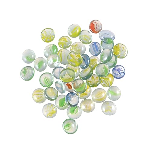 KALLORY 500 G Glasperlen Dekorativer Kies 17–19 Mm Stilvolle Flache Ornamente Für Die Dekoration Von Aquarien Zu Hause von KALLORY