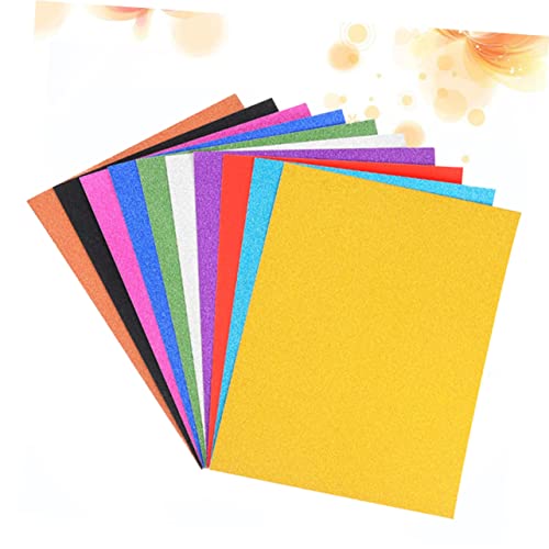 KALLORY 1 Satz Bastelpapier-aufkleber Kinder Bastelset Basteln Für Kinder Selbstklebendes Rückseite Aus Glitzerpapier Aufkleberpapier Kunstaufkleber Aus Papier Colorful 30st von KALLORY