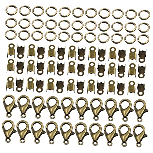 KALLORY 1 Satz Diy Zubehör Ring Zubehör Schmuck Springen Halskettenschnallen Selber Machen Biegeringe Steckverbinder Reparaturset Für Halsketten Halskette-kit Kordelenden Umschlagen Eisen von KALLORY